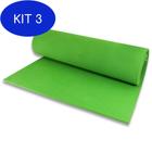 Kit 3 Tapete Yoga Pilates - Yoga Mat 1,80X0,55M - Verde Am