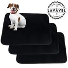 Kit 3 Tapetes Higiênicos - Banheiro Para Cães Preto - 70x50cm Forrado com Lona Impermeável - EcoPet VF