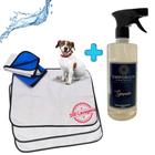 Kit 3 Tapetes Higiênicos Pet 70x50 + Água Perfumada Pet Spray Para Tapete Higiênico 500ml - Dog Pet