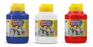 Kit 3 TEMPERA GUACHE - 250ml - AZUL BRANCO e VERMELHO - 02020559 / 02020519 / 02020507