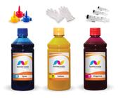 Kit 3 Tinta Compatível Para Brother DCP-T710DW BTD60BK e BT5001 250ml