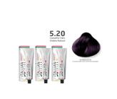 Kit 3 Tinta De Cabelo Profissional 5.20 Castanho Claro Violeta Natural Itallian Color