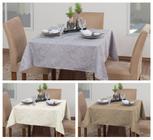 Kit 3 Toalhas De Mesa Quadrada 4 Lugares Sala Jantar Jacquard - Luxbella