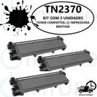 Kit 3 Toner Compatível TN2370 TN2340 TN660 Para Impressora DCP-L2520DW L2320D L2520 2360DW 2740Dw HLL2320D