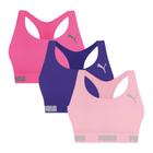 Kit 3 Tops Puma Nadador Sem Costura Feminino