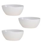 Kit 3 Travessa Oval Com Friso LE CHEF 28x19,5x11Cm Branca