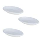 Kit 3 Travessa Oval LE CHEF Branca 33x19x3,5 Cm