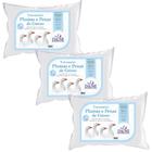 Kit 3 Travesseiros de Plumas com Penas - Capa Algodão