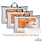 Kit 3 Travesseiros Dunlopillo Basic Flat 100% Latex Importado