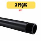 Kit 3 tubo eletroduto pvc antichama 3/4 x 1 metro