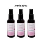 kit 3 UN Água Floral Natural e Vegana Hidrolato de Rosas Aromá Spray 120 ml