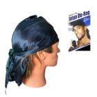 Kit 3 un Bandana Preta Durag Waves Cetim Rapper Fantasia