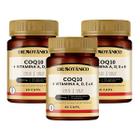 Kit 3 un - coenzima q10 + vitamina - a d e k2 500mg dr botanico