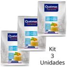 Kit 3 Un De Gelatina Sem Sabor Qualimax Em Pó Em Pacote De 510g Para Hotel Pousada Rende 35,5 Porções De 10ml