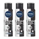 Kit 3 un Desod Aero Nívea Masculino Invisible B&W 150ml - NIVEA