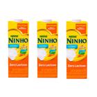 Kit 3 Und Leite Ninho Semidesnatado Zero Lactose 1l