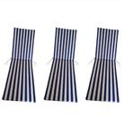 Kit 3 unidades - colchonete listrado azul e branco dupla face