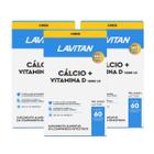 Kit 3 Unidades Lavitan Cálcio + Vitamina D 600mg 60 Comprimidos