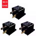 Kit 3 unidades - relé auxiliar universal 12v e 40a - dni 0102