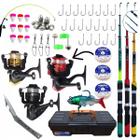 Kit 3 Varas De Pesca Com Molinete Ultra Light Completo Promo