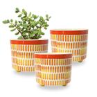 Kit 3 Vaso De Plantas Flores Redondo Decorativo Arranjo 1,3l