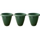 Kit 3 Vasos De Planta Pequeno 300ml Redondo Plástico Rattan - PLASTIC