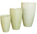 Kit 3 Vasos Planta 65x40+ 80x50+ 45X30 Oval Moderno Polietileno