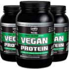 Kit 3 Vegan Protein Unilife Sabor Chocolate 900g