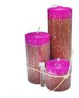 Kit 3 Velas Natalinas Decoração Cor Rosa - Enfeite De Natal