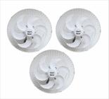 Kit 3 Ventiladores Parede Oscilante 50Cm Branco - Vent New