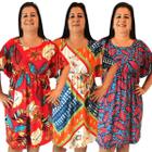 Kit 3 Vestido Plus Size Feminino Estampado Versátil