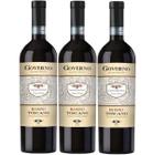 Kit 3 Vinho Brasileiro Tinto Governo Rosso Toscano Igt 750Ml