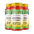 Kit 3 Vitamina B7 30mcg 60 Cápsulas Biotina Unilife Vitamins