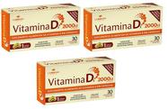 Kit 3 Vitamina D3 2000Ui 30Cps Softgel - La San Day