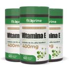 Kit 3 Vitamina E 400mg 400UI Por Cápsula Com 60 Cápsulas