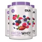 Kit 3 Whey Protein Fresh Dux Frutas Vermelhas 900g