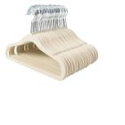 Kit 30 Cabides Veludo Antideslizante Bege