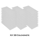Kit 30 Colchonete Slim 95x59cm Solteiro Para Ginástica Academia Escola material sintético Branco - Ahz Móveis - AHAZZO MÓVEIS