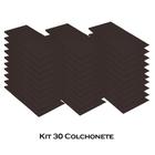 Kit 30 Colchonete Slim 95x59cm Solteiro Para Ginástica Academia Escola material sintético Marrom - Ahz Móveis