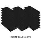 Kit 30 Colchonete Slim 95x59cm Solteiro Para Ginástica Academia Escola material sintético Preto - Ahz Móveis