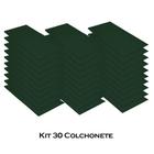 Kit 30 Colchonete Slim 95x59cm Solteiro Para Ginástica Academia Escola Suede Verde Musgo - Ahazzo Móveis