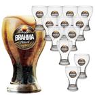 Kit 30 Copo Chopp Brahma Black Oficial Bar e Restaurante 430mL Vidro Resistente Com Logo Cerveja Escura