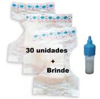 Kit 30 Fralda Para Boneca Pequena C/ Mamadeira Leite Azul Menino