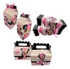 Kit 30 Lembrancinhas Festa Infantil Minnie Rosa Caixinhas - KIBUNITINHO