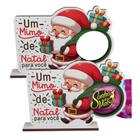 Kit 30 Lembrancinhas Porta Bombom Papai Noel Feliz Natal Mdf - SignMaq