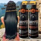 Kit 30 Shampoos Escurecedor Cabelo E Barba 3 Em 1 Unissex 250Ml dom kosb.