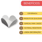 Kit 300 Formas 4 Pétalas Branca Média nº7 Doces Brigadeiro