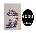 Kit 3000 Sacos de Plástico p/ Salve o Dia das Crianças 16x24
