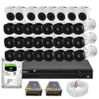 Kit 32 Câmeras Segurança Intelbras Dvr 32 Canais MHDX 1232 Com Hd 3tb