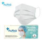 Kit 35 Máscara Descartável Pro Mask Tripla Camada Qualidade E Confiabilidade Branca Com Clipe Nasal